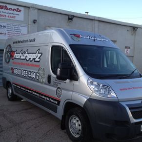 2010 new van and logo design and when we first moved in our premises
